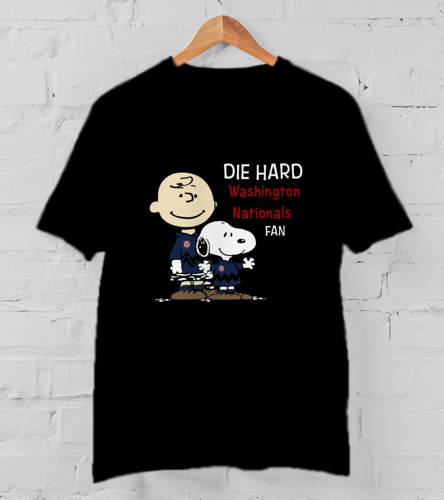 Die Hard Washington Nationals Fan Snoopy And Charlie Brown T-Shirt