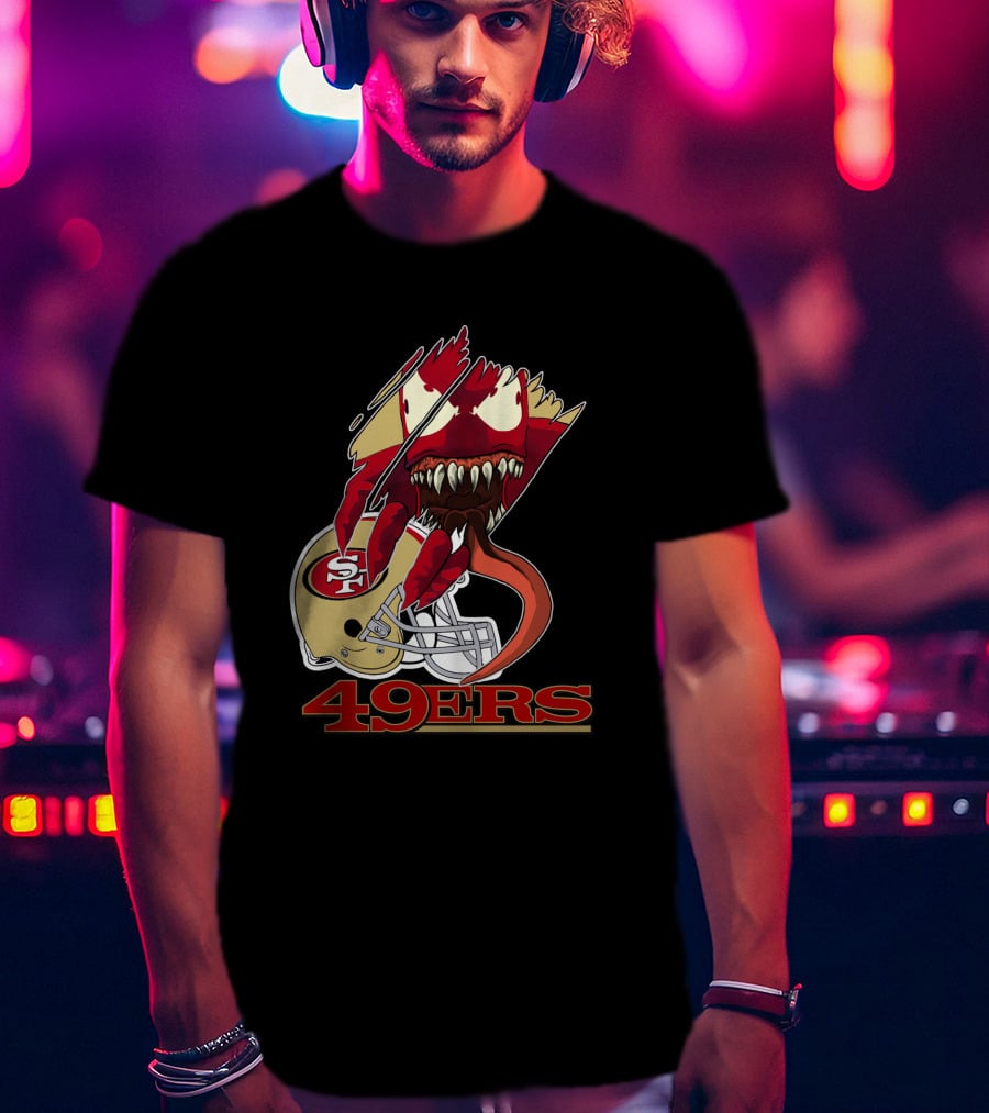 49ers Venomous Creature With San Francisco Helmet T-Shirt
