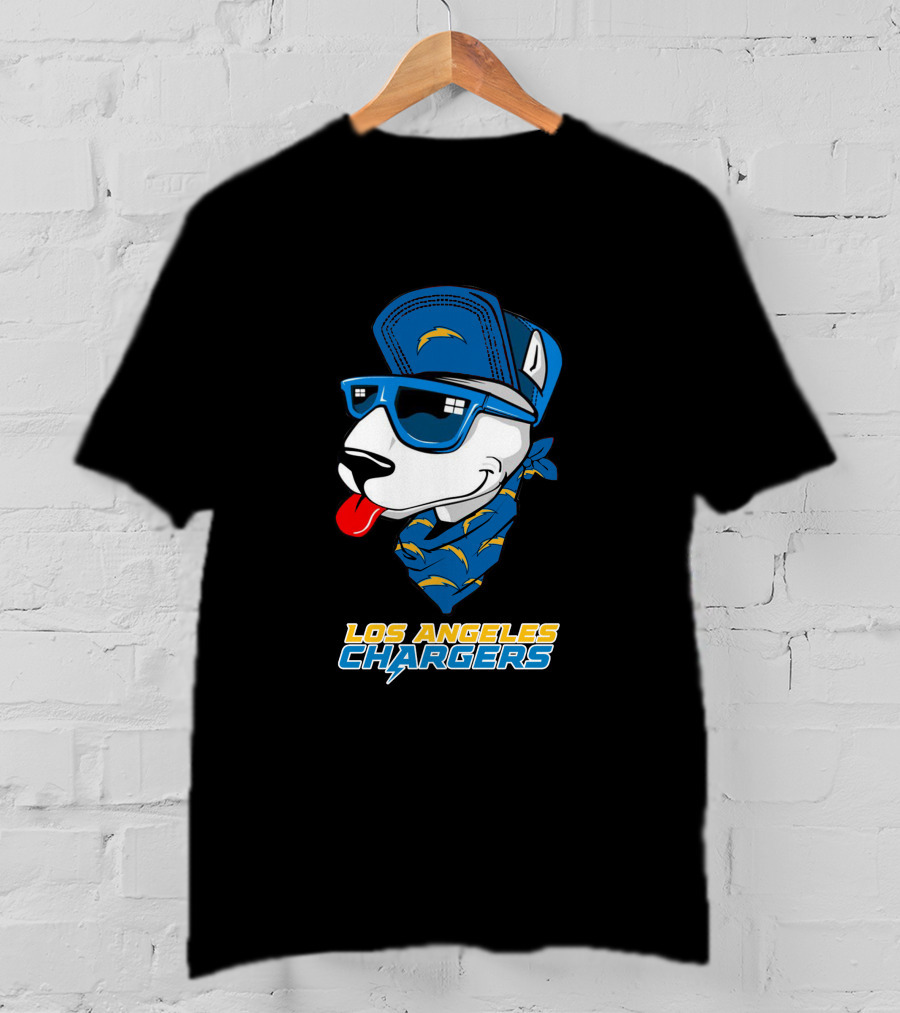Los Angeles Chargers Bull Terrier T-Shirt