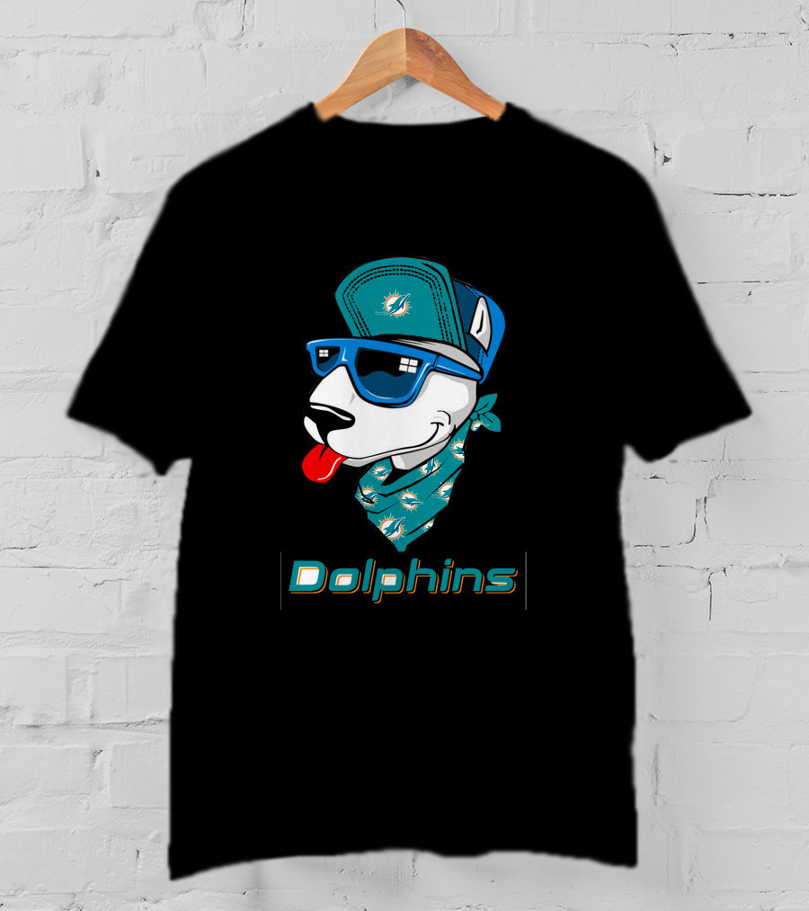 Dolphins Bull Terrier Fan Style T-Shirt