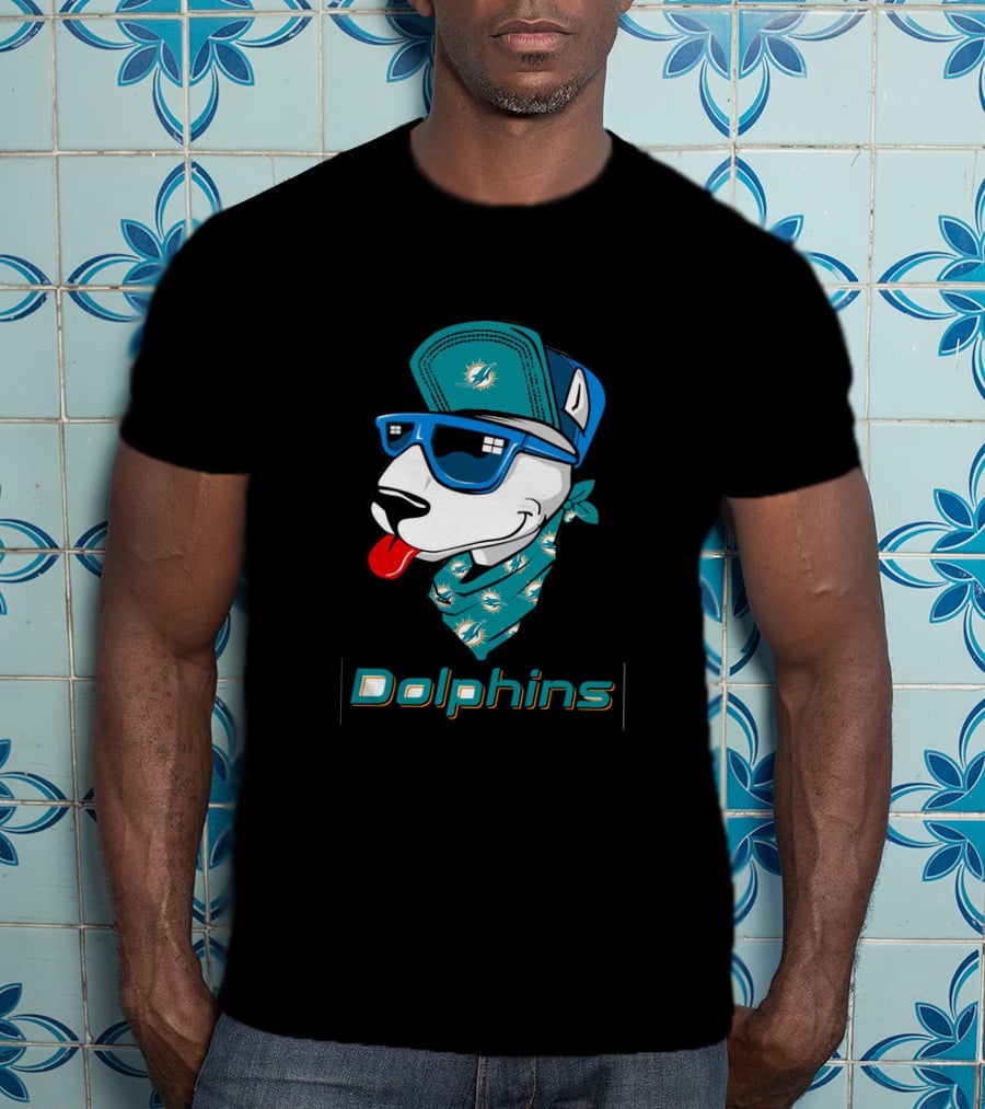 Dolphins Bull Terrier Fan Style T-Shirt