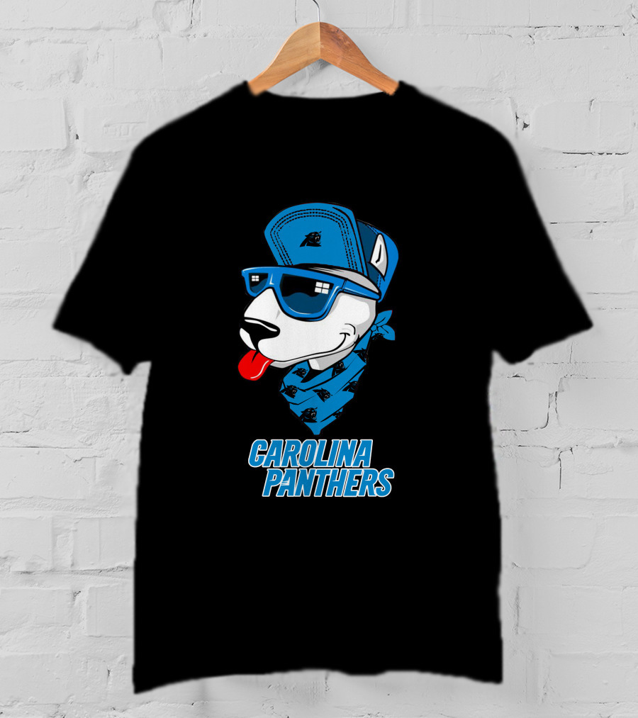 Carolina Panthers Bull Terrier T-Shirt