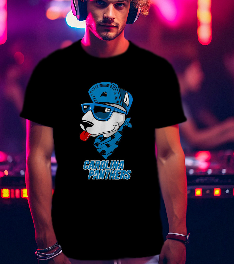 Carolina Panthers Bull Terrier T-Shirt