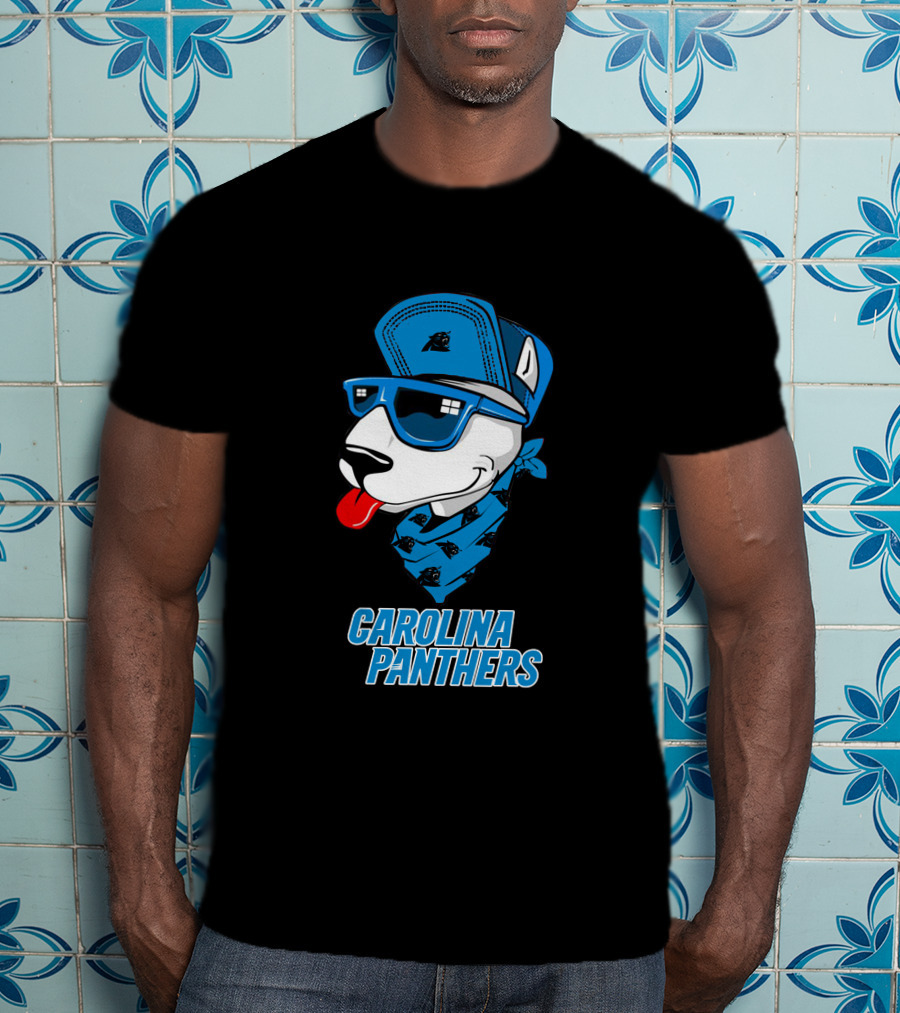 Carolina Panthers Bull Terrier T-Shirt