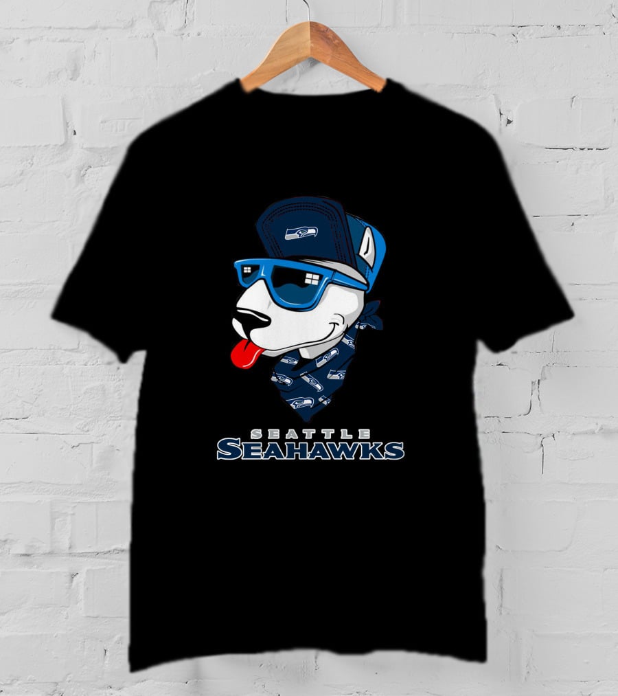 Seattle Seahawks Bull Terrier Fan T-Shirt
