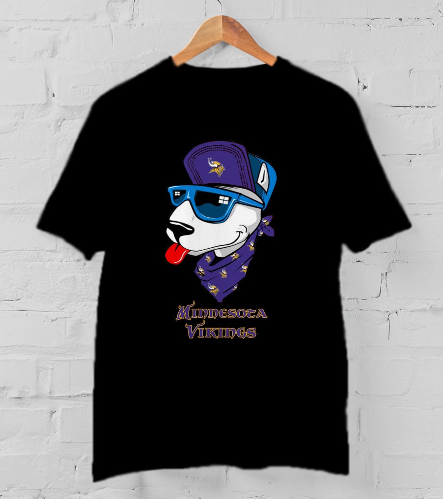 Minnesota Vikings Bull Terrier T-Shirt