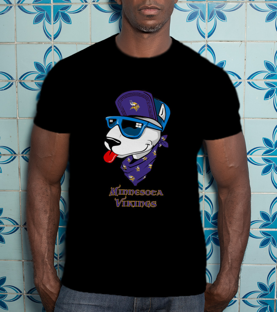 Minnesota Vikings Bull Terrier T-Shirt
