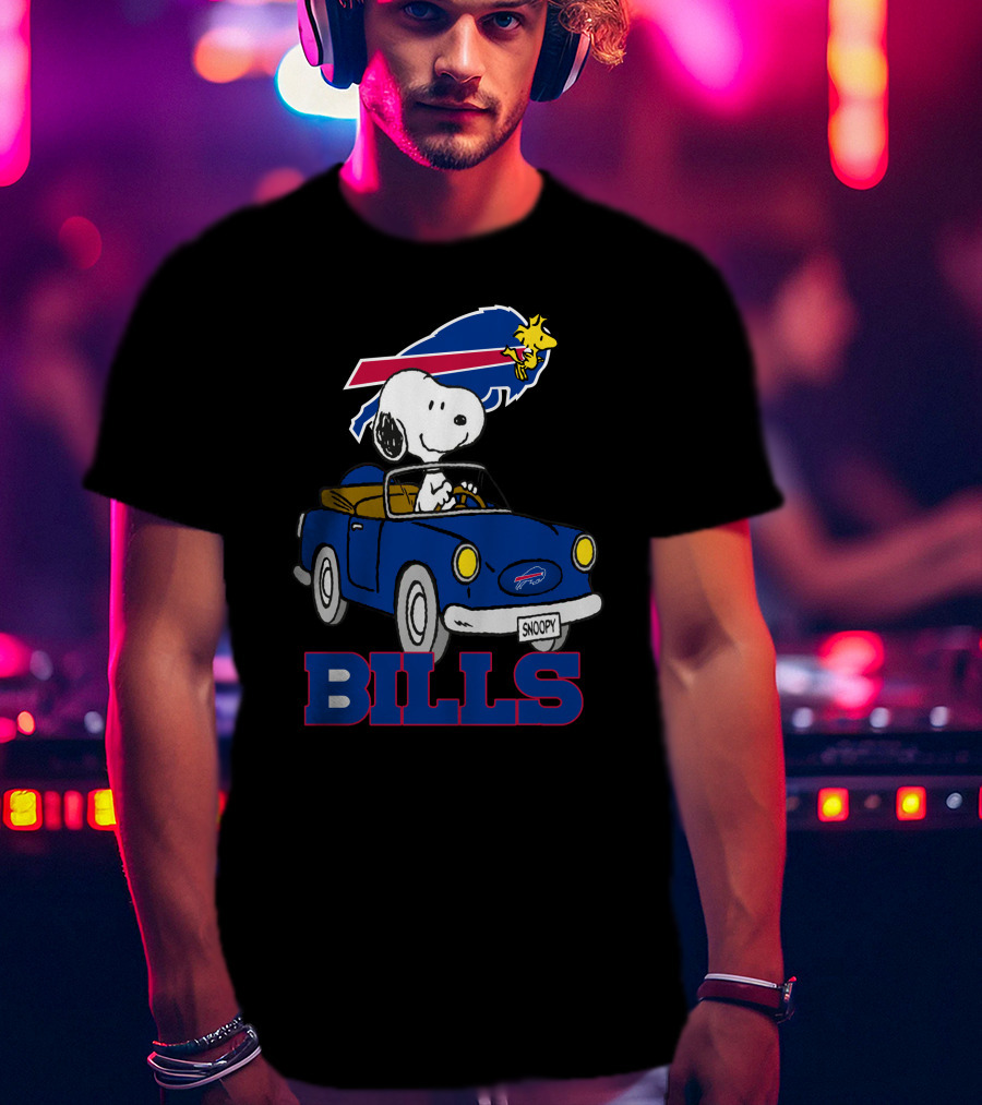 Buffalo Bills Snoopy Woodstocks Long Ride T-Shirt