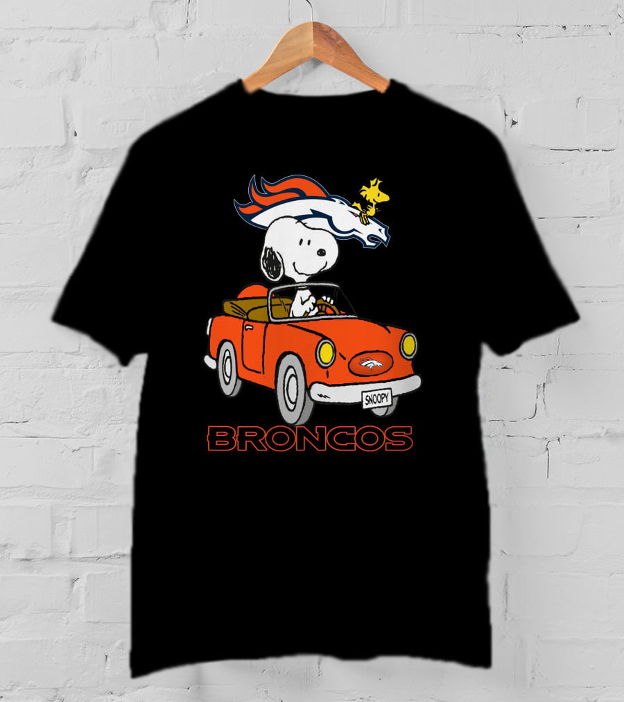 Broncos Snoopy Woodstock Long Ride Adventure T-Shirt