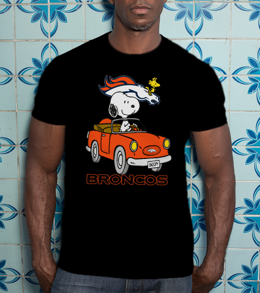 Broncos Snoopy Woodstock Long Ride Adventure T-Shirt