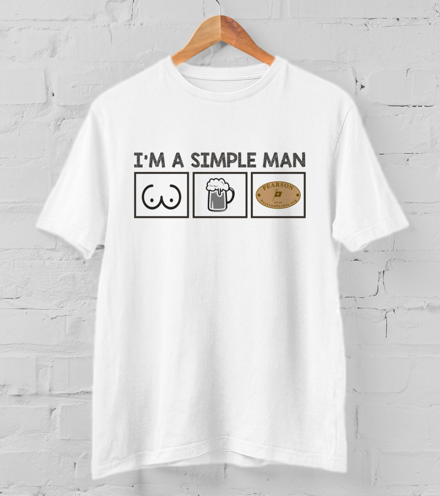 I'm A Simple Man Pearson Lager Beer Symbols T-Shirt