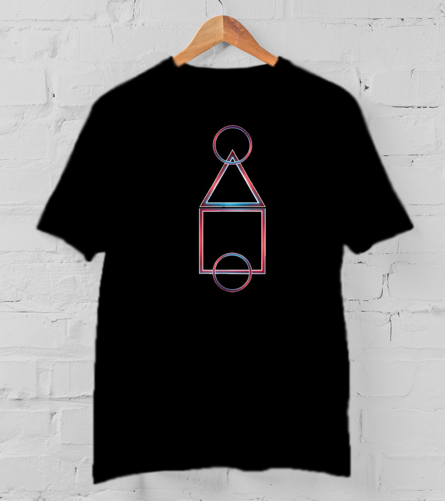 Squid Game Korean Drama Symbols Triangle Circle Square T-Shirt