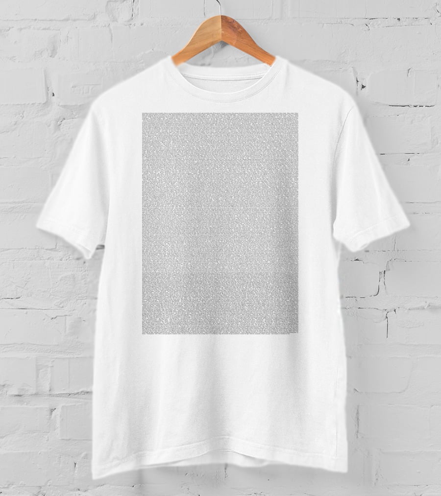 Bee Movie Script Full Bee Movie Quotes Text T-Shirt