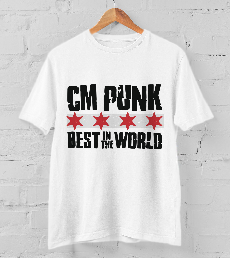 CM Punk Best In The World Red Stars T-Shirt