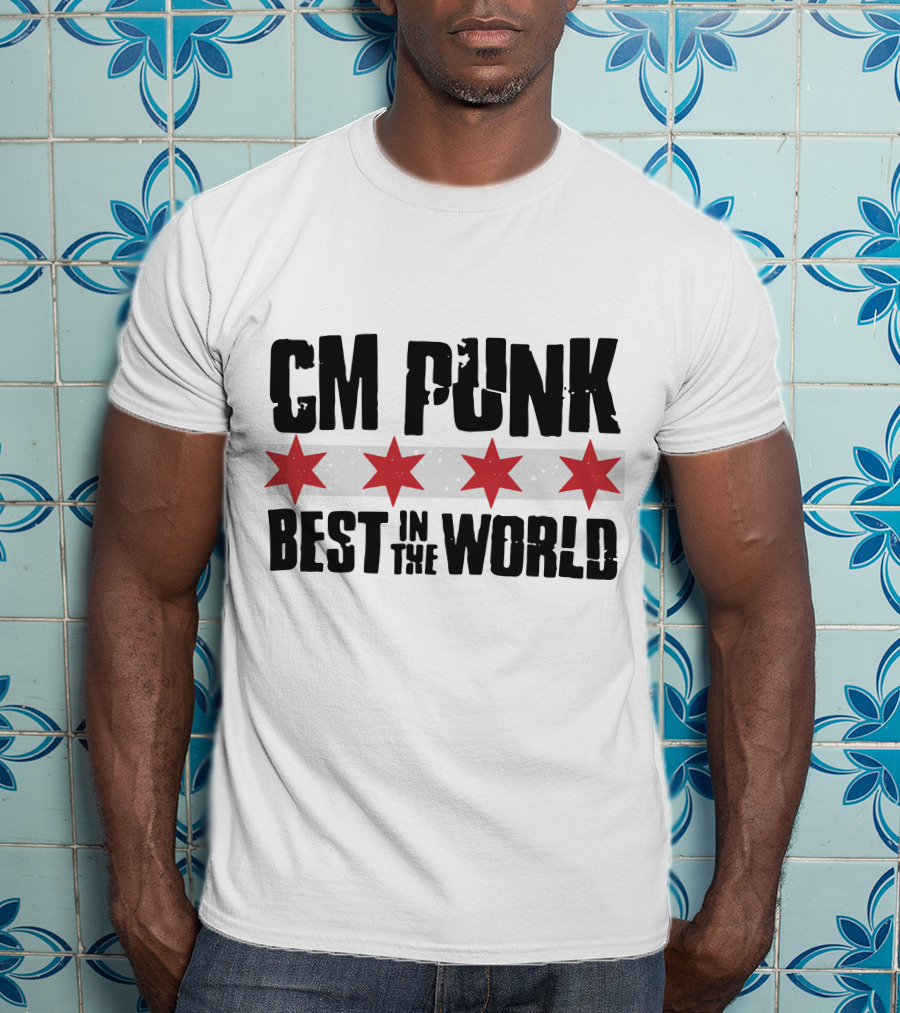 CM Punk Best In The World Red Stars T-Shirt