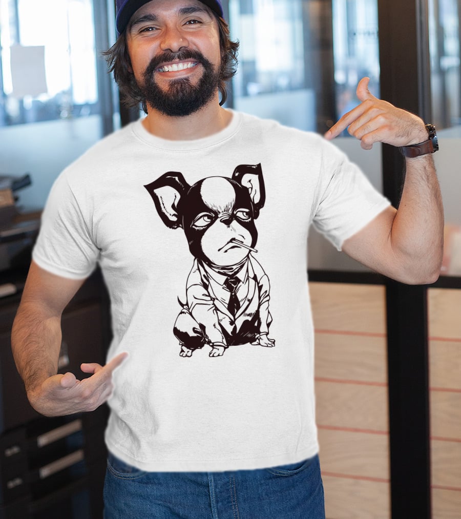 Iggy Jojo Bizarre Adventure Manga Character Dog In Suit T-Shirt