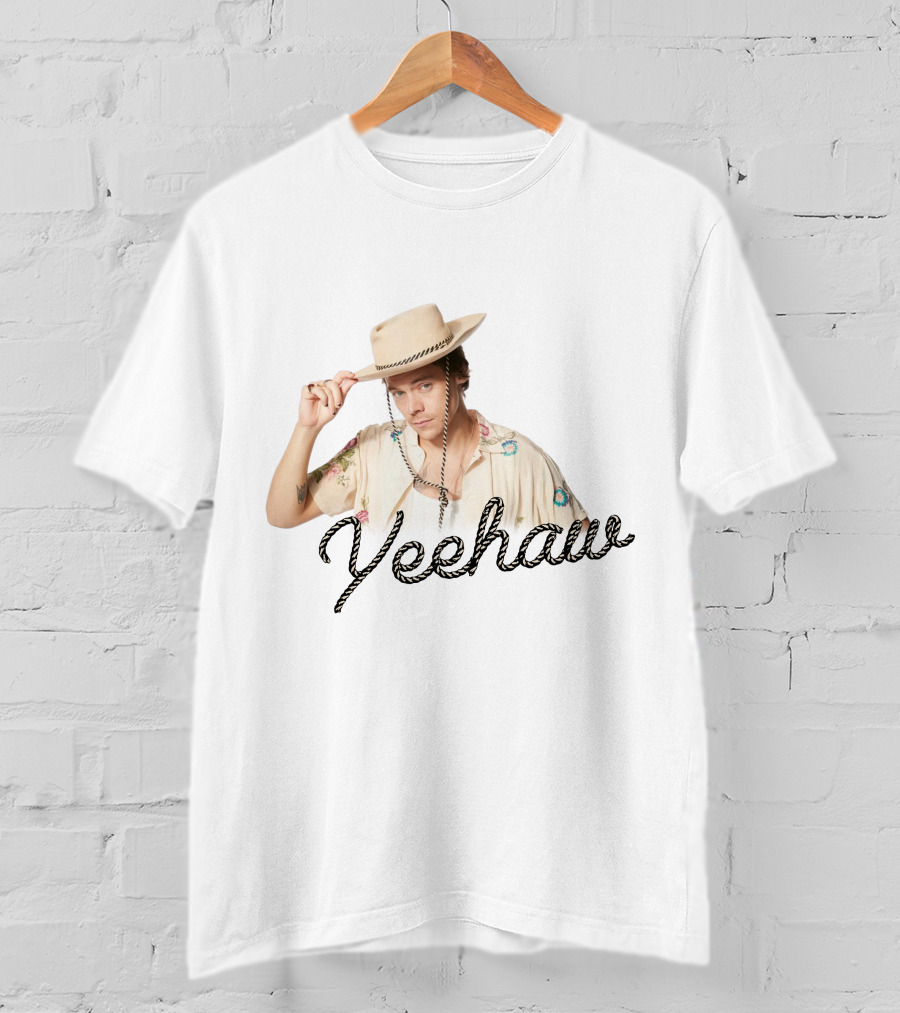 Yeehaw Cowboy Style With Floral T-Shirt