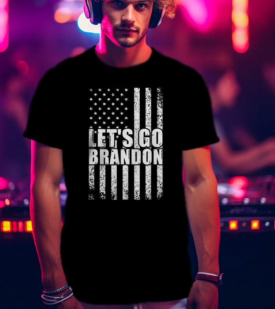 Let's Go Brandon American Flag Conservative T-Shirt