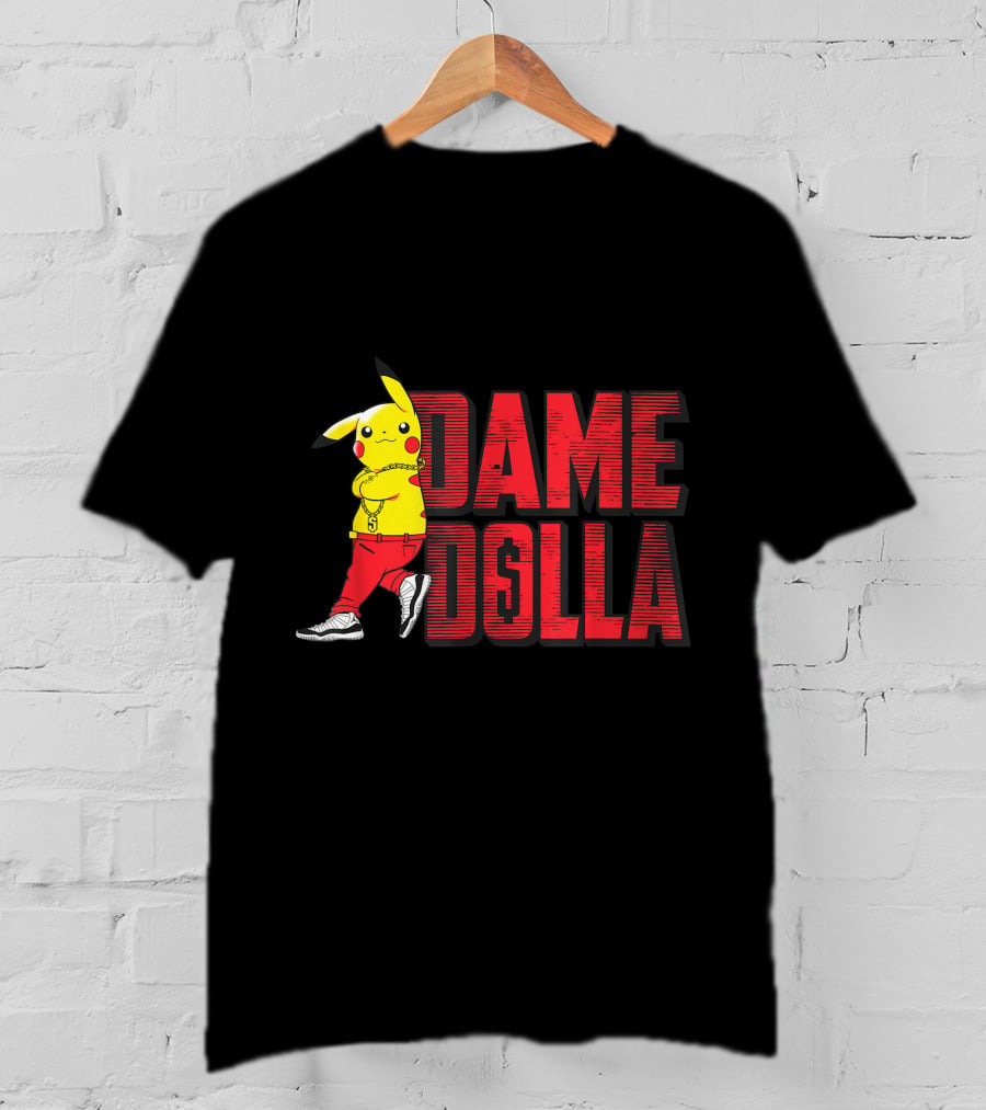 Pikachu Dame Dolla Crossover Red Outfit Sneakers T-Shirt