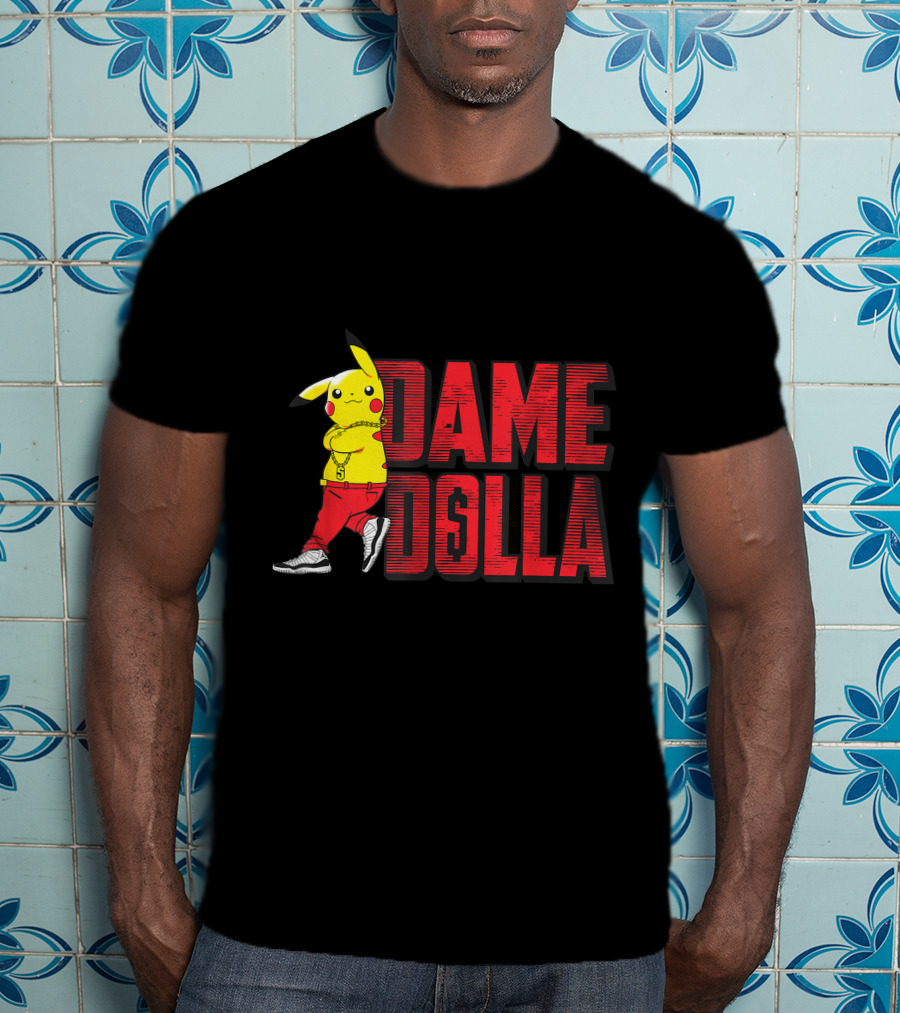 Pikachu Dame Dolla Crossover Red Outfit Sneakers T-Shirt