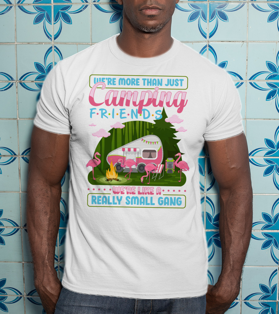We're More Than Just Camping Friends Flamingo Gang T-Shirt