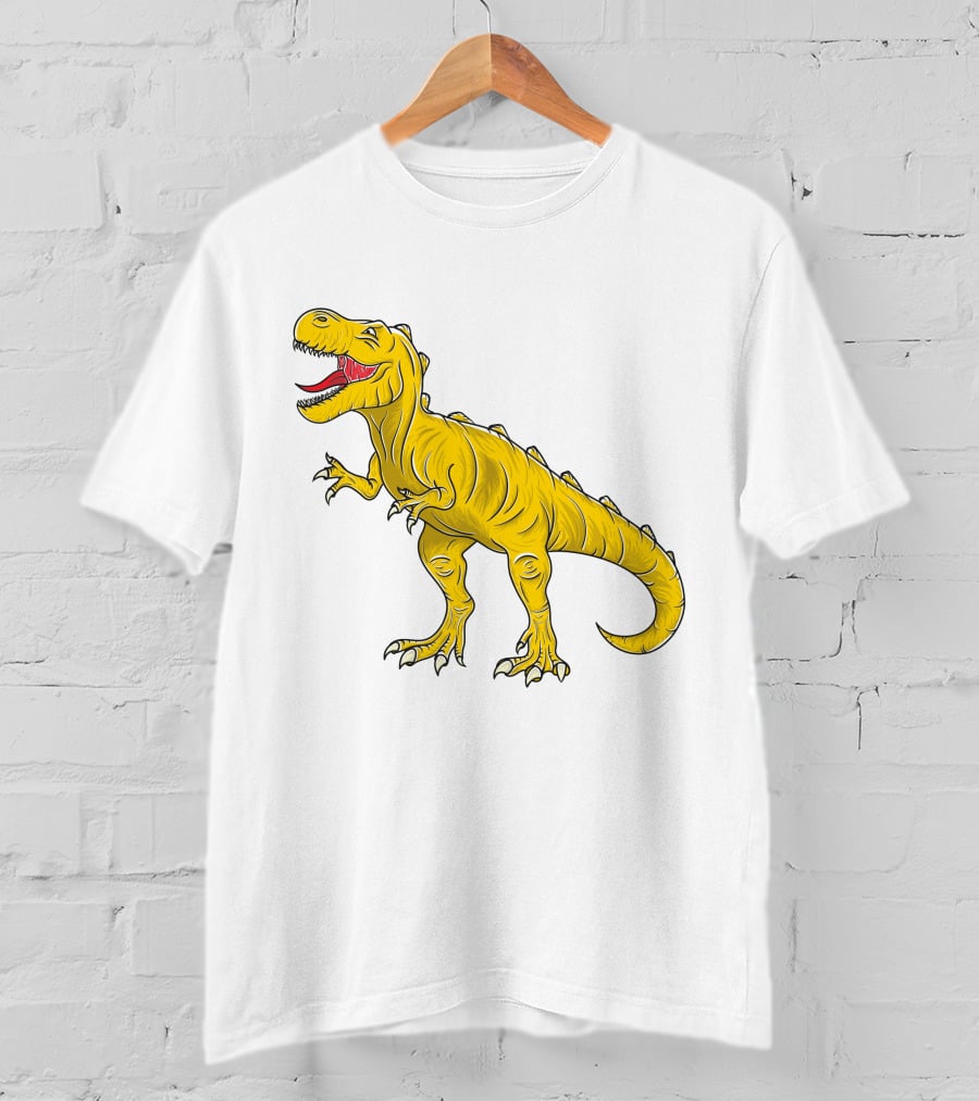 Yellow Dinosaur Tyrannosaurus Rex T-Shirt