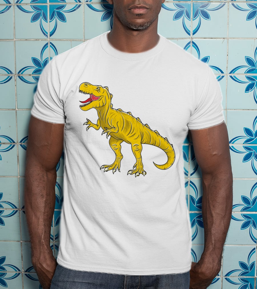 Yellow Dinosaur Tyrannosaurus Rex T-Shirt