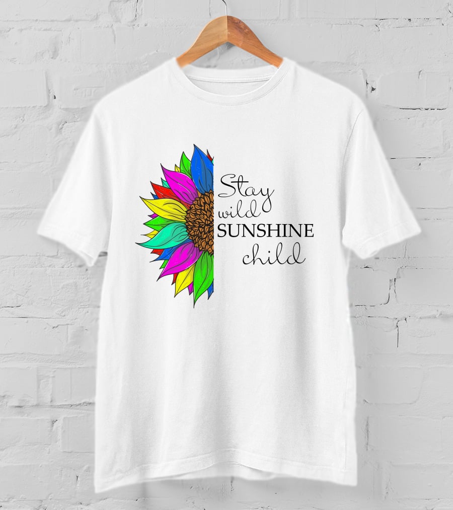 Stay Wild Sunshine Child Multicolored Sunflower T-Shirt