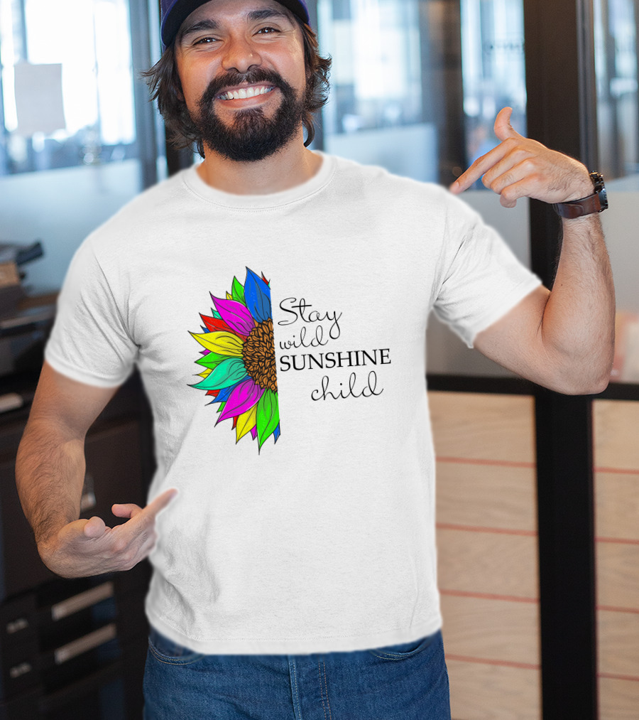 Stay Wild Sunshine Child Multicolored Sunflower T-Shirt