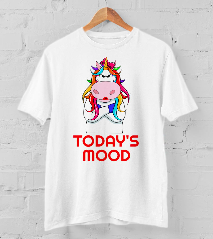 Today's Mood Angry Rainbow Unicorn T-Shirt
