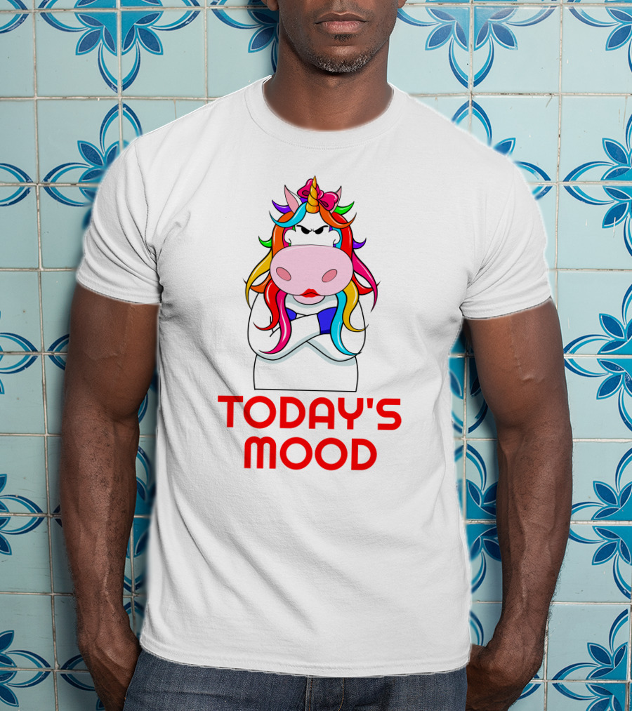 Today's Mood Angry Rainbow Unicorn T-Shirt