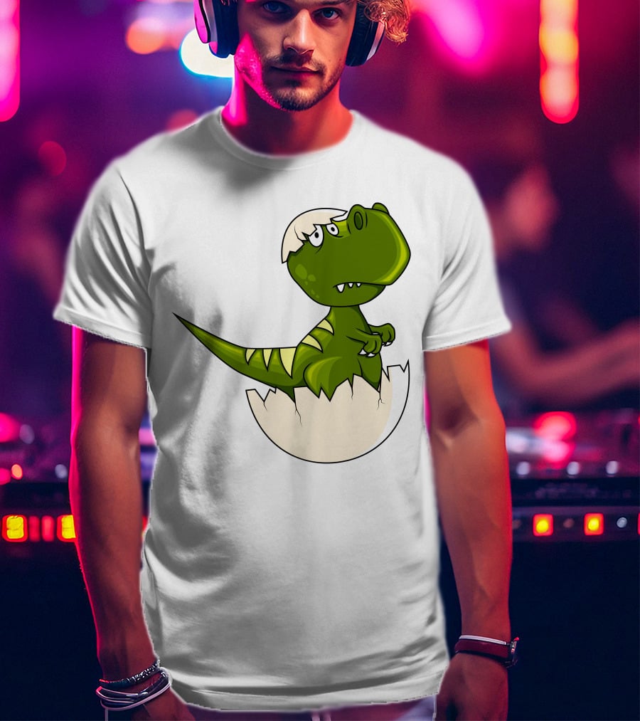 Baby Dragon Hatching From Egg With Playful Expression T-Shirt