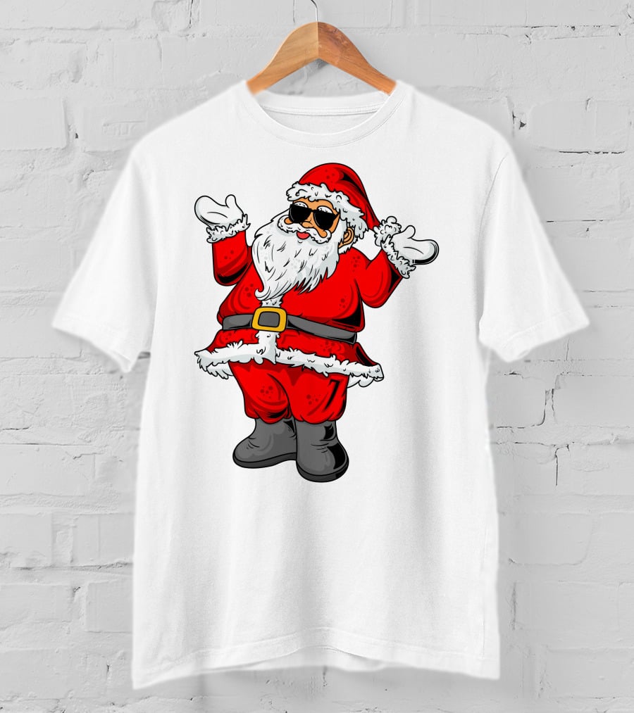 Santa Claus Wearing Cool Shades T-Shirt
