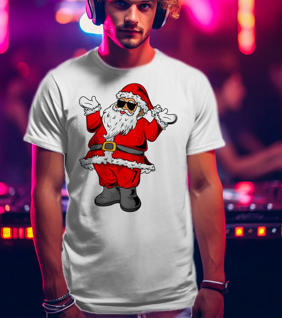 Santa Claus Wearing Cool Shades T-Shirt