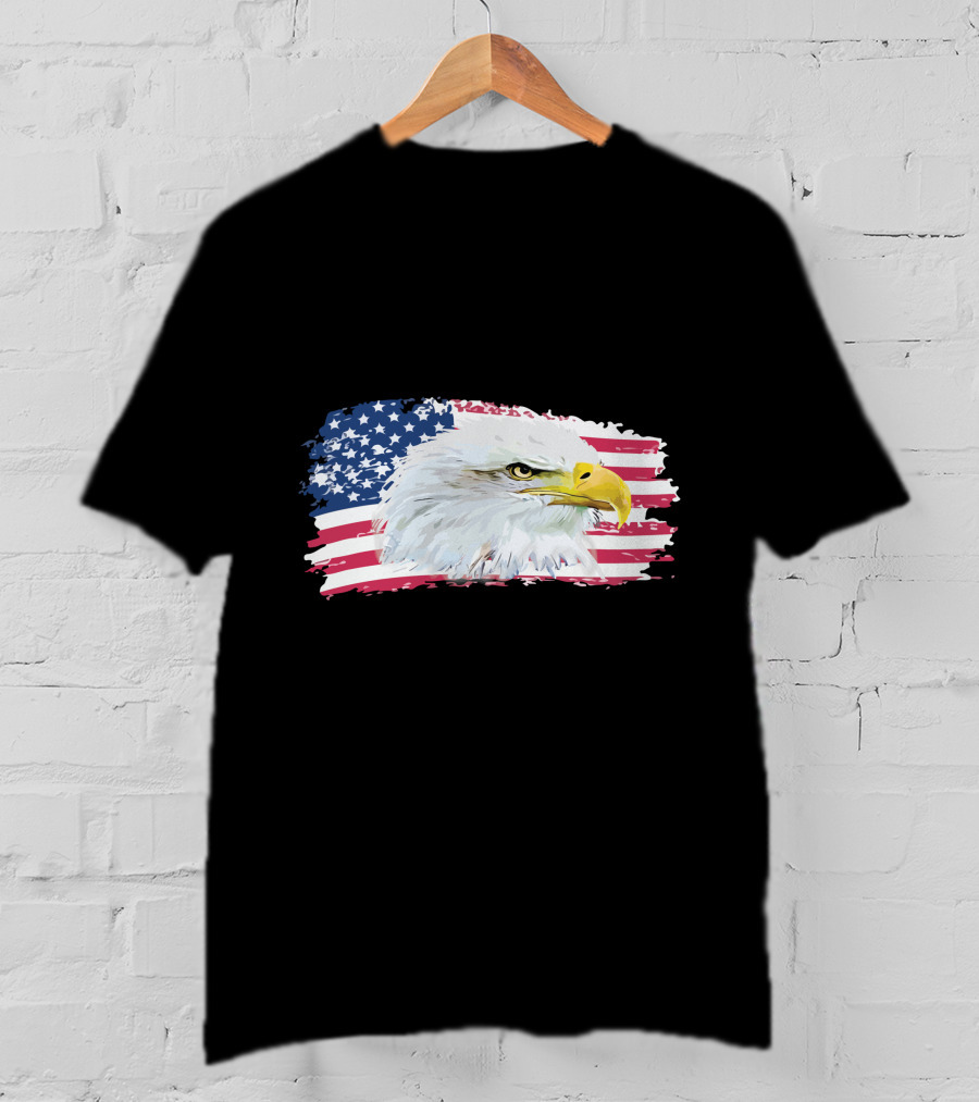 American Flag Bald Eagle T-Shirt