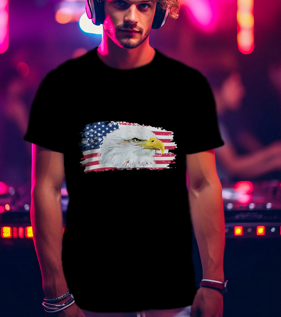 American Flag Bald Eagle T-Shirt