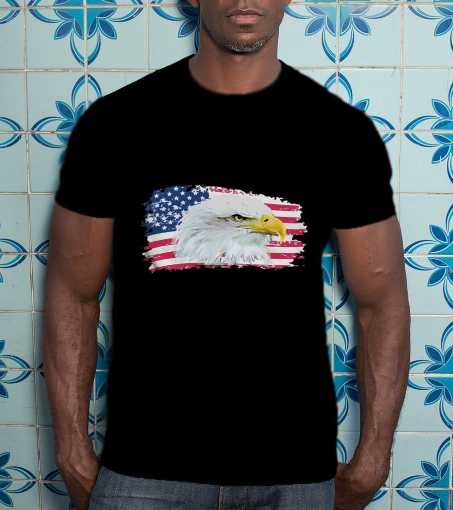 American Flag Bald Eagle T-Shirt