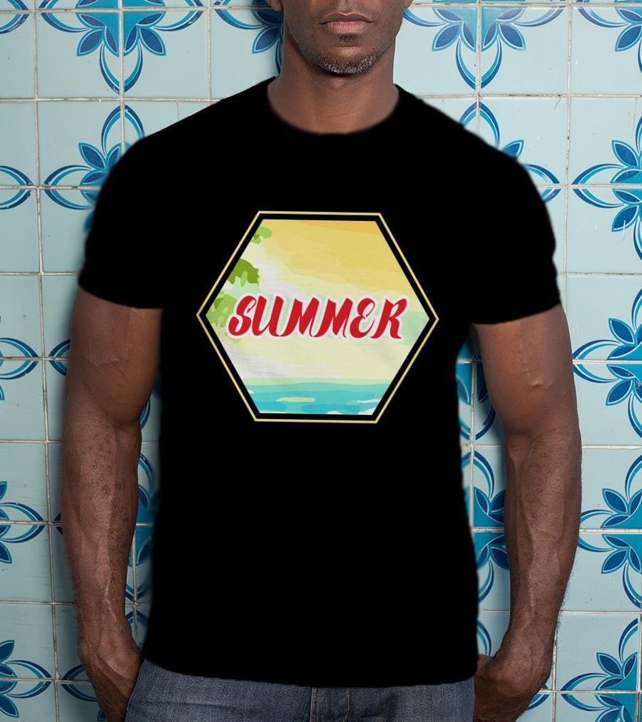 Summer Ocean Hexagon T-Shirt