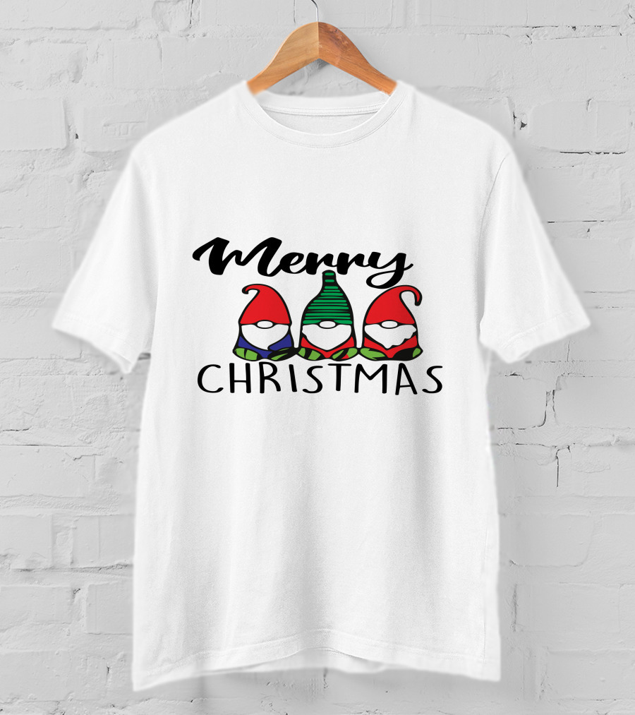Merry Christmas Gnomes Festive Holiday T-Shirt