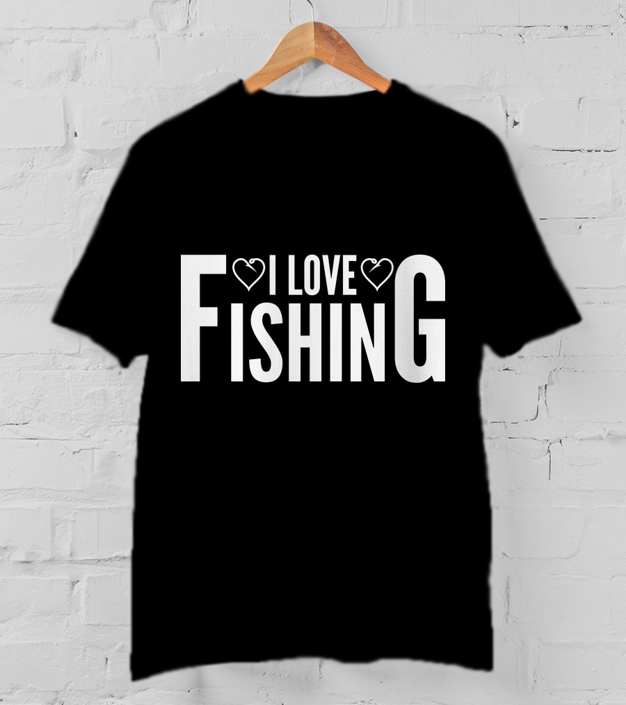 I Love Heart Fishing T-Shirt