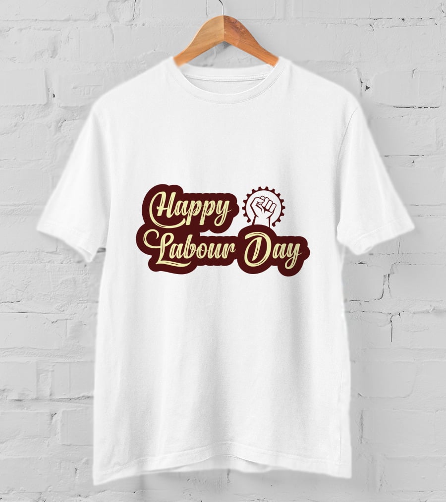 Happy Labour Day Fist And Gear T-Shirt
