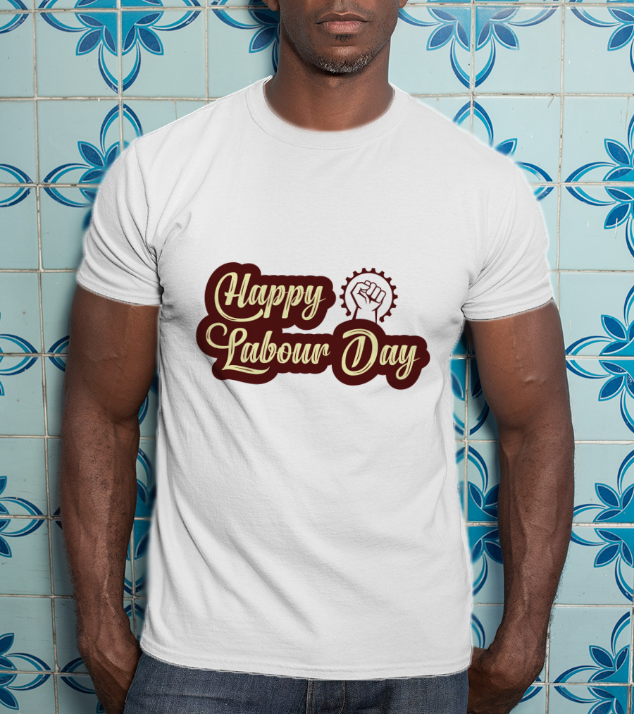 Happy Labour Day Fist And Gear T-Shirt