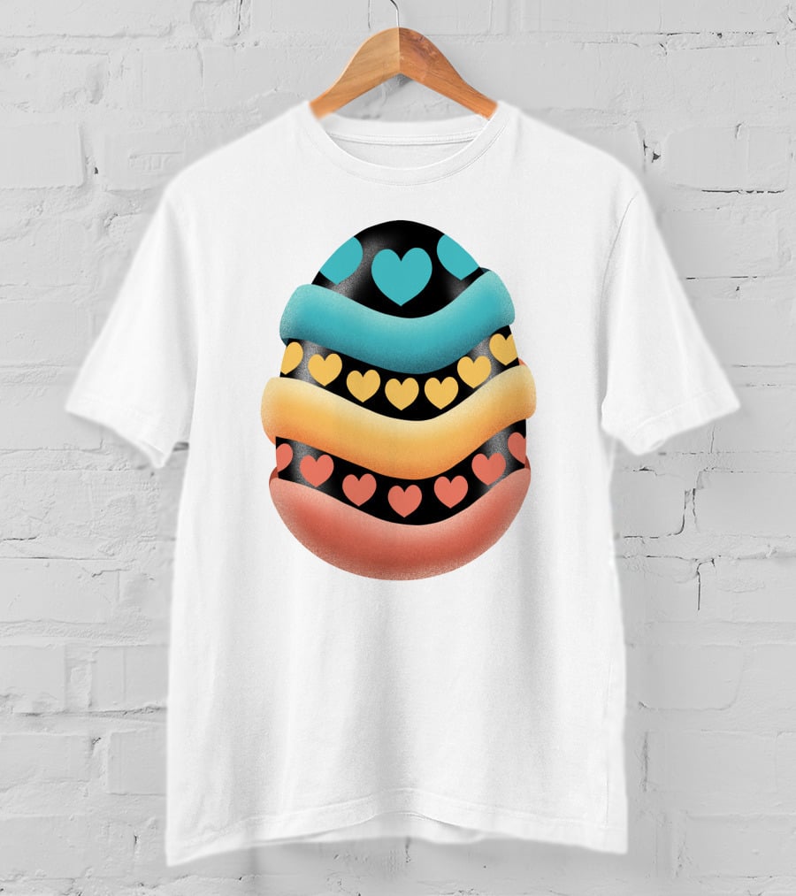 Easter Egg Handmade Heart T-Shirt