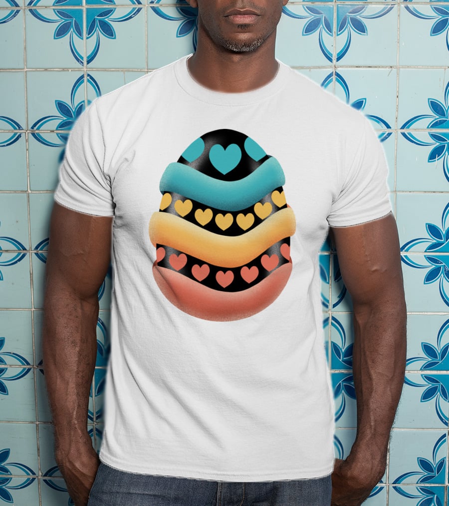 Easter Egg Handmade Heart T-Shirt