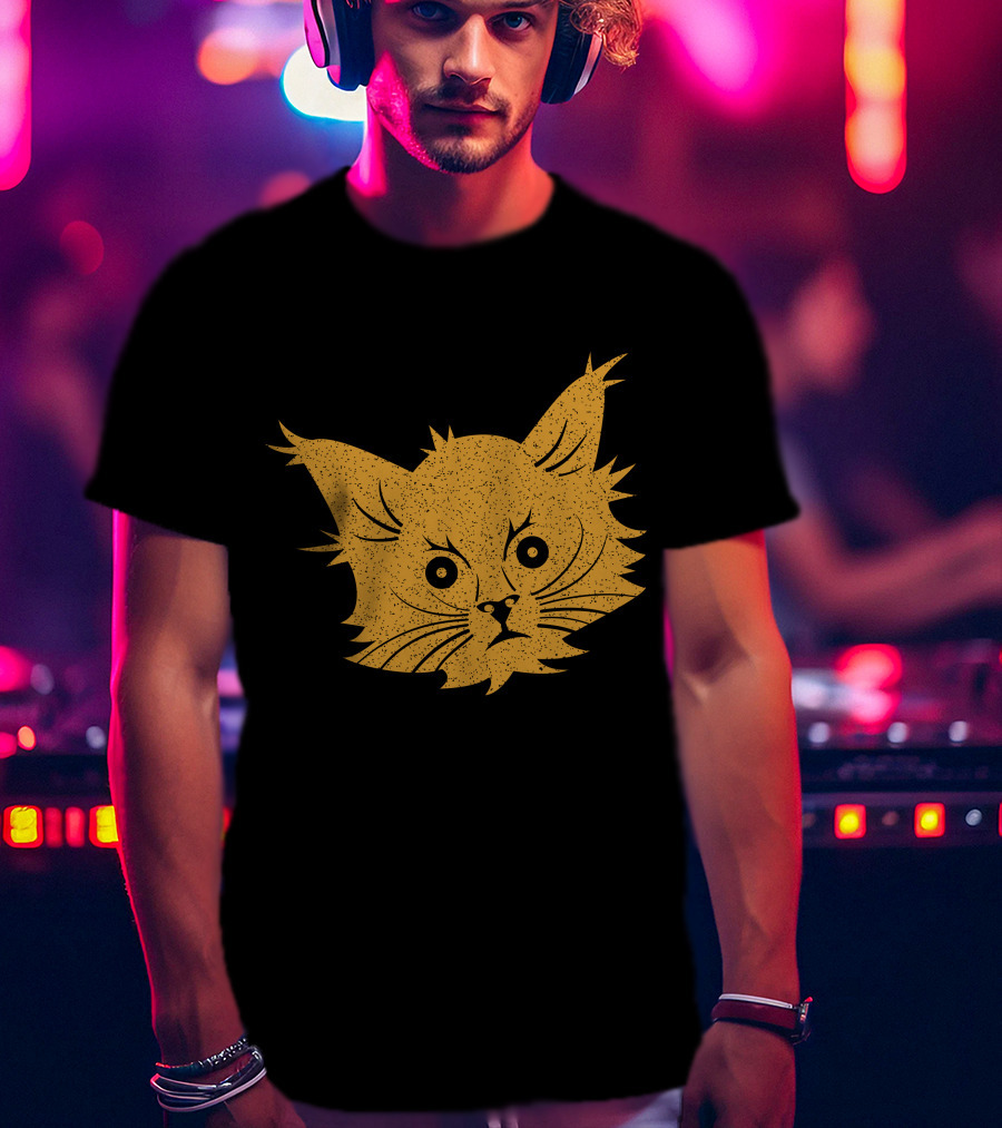 Cat Lover Whiskers Face T-Shirt