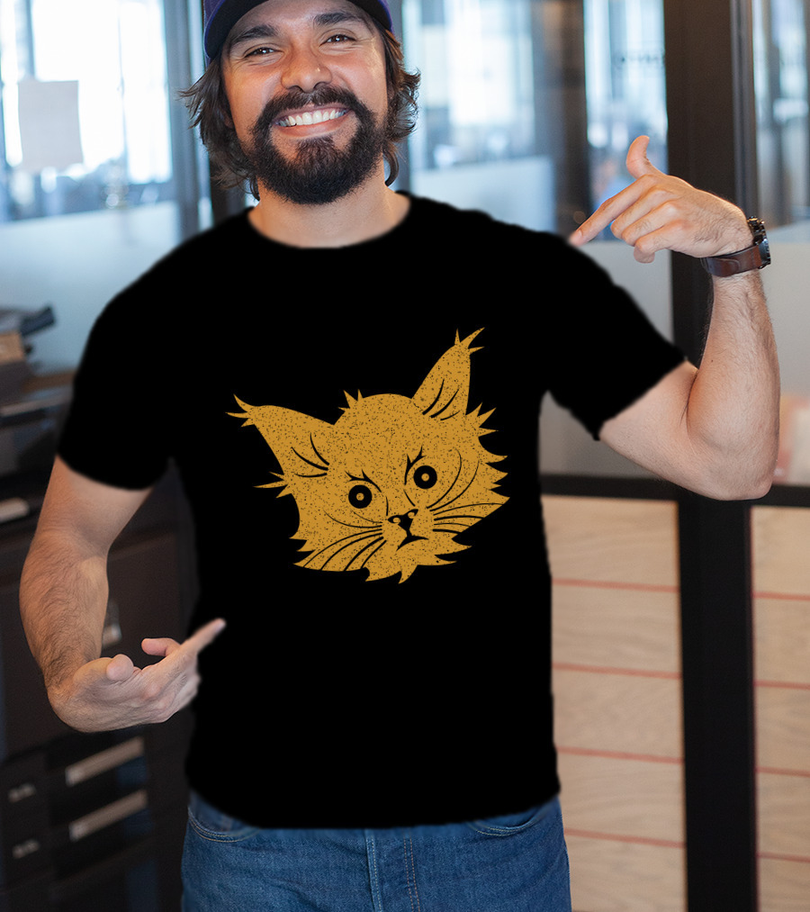 Cat Lover Whiskers Face T-Shirt
