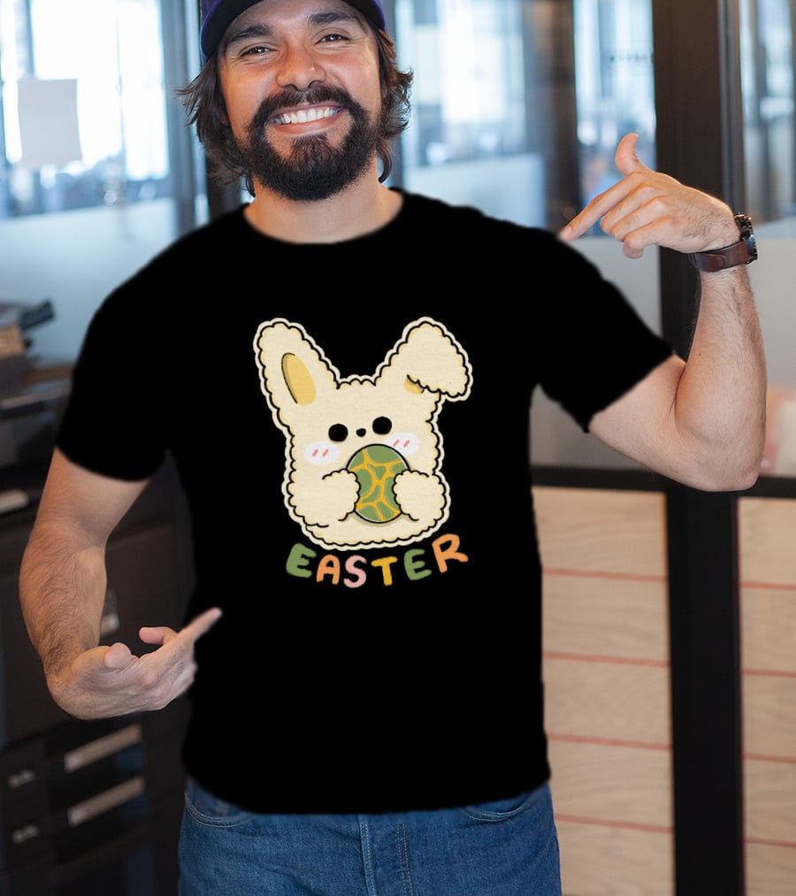 Easter Bunny Holding Easter Egg Sticker T-Shirt