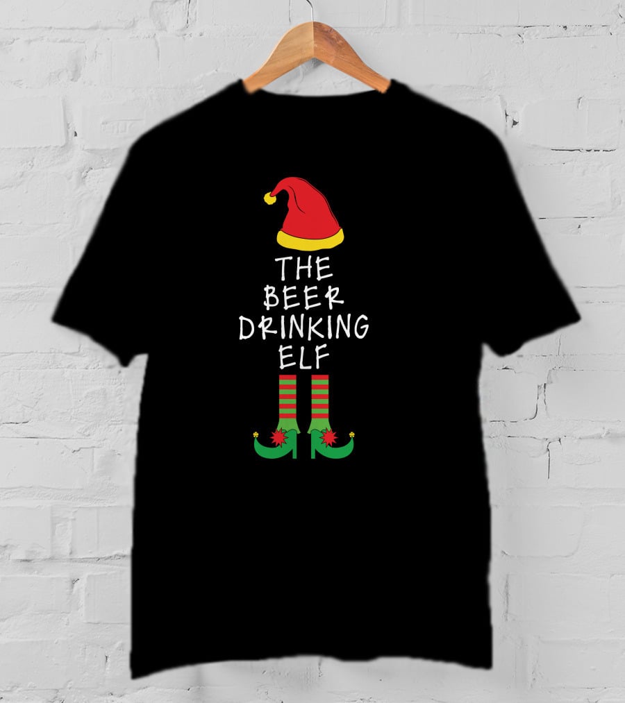 Elf Family Christmas The Beer Drinking Elf T-Shirt