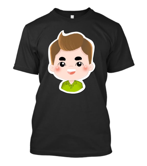 Fathers Day Daddy Sticker Cute Cartoon Character T-Shirt
