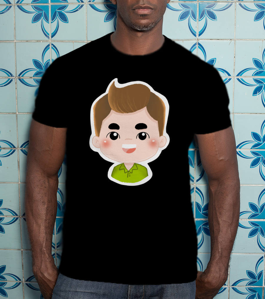 Fathers Day Daddy Sticker Cute Cartoon Character T-Shirt